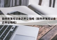 软件开发可以自己开公司吗（软件开发可以自己开公司吗）