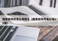 西安软件开发公司排名（西安软件开发公司10强）